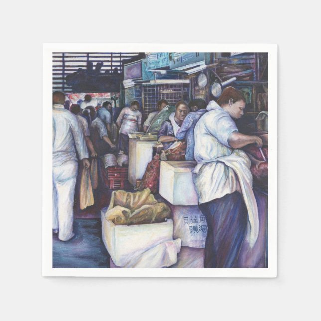 Serviette En Papier Soupe à la tête de poisson, Singapour (Devant)