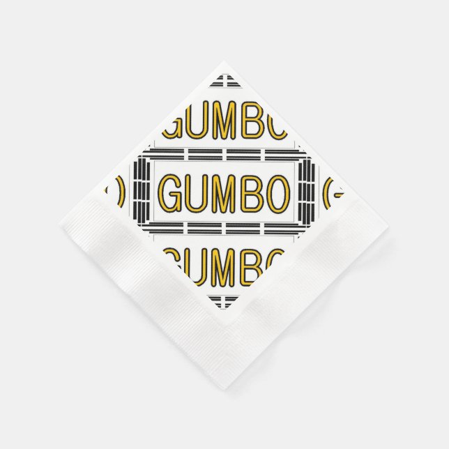 Serviette En Papier Soupe Gumbo (Coin)