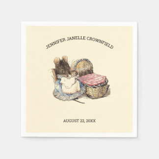 Serviette En Papier Souris et Baby shower mère nouveau-né