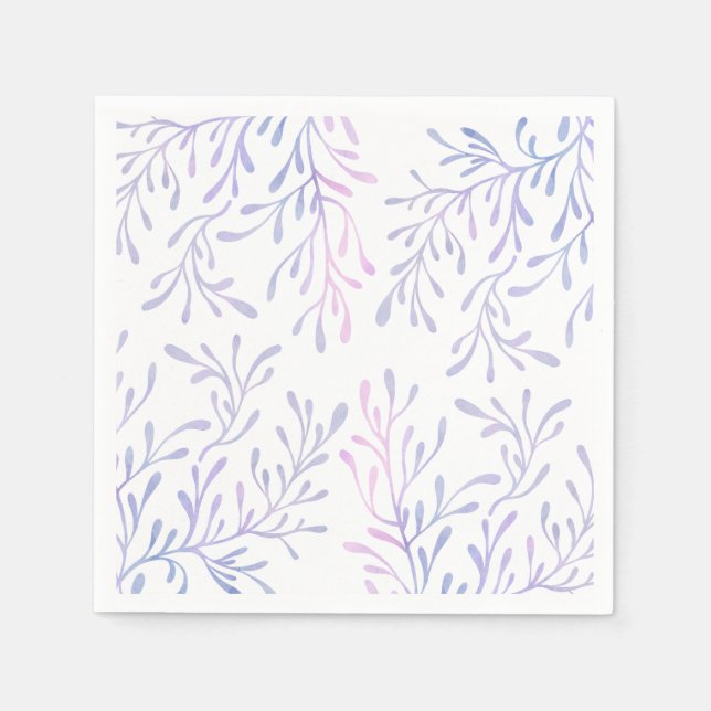 Serviette En Papier Sous la mer Anniversaire Sirène Girl Ocean Thème (Devant)