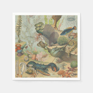 Serviette En Papier Sous la mer Ocean Marine animal party