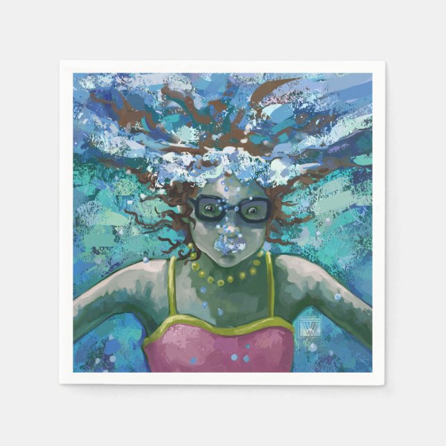 Serviette En Papier Sous la nage aquatique (Devant)