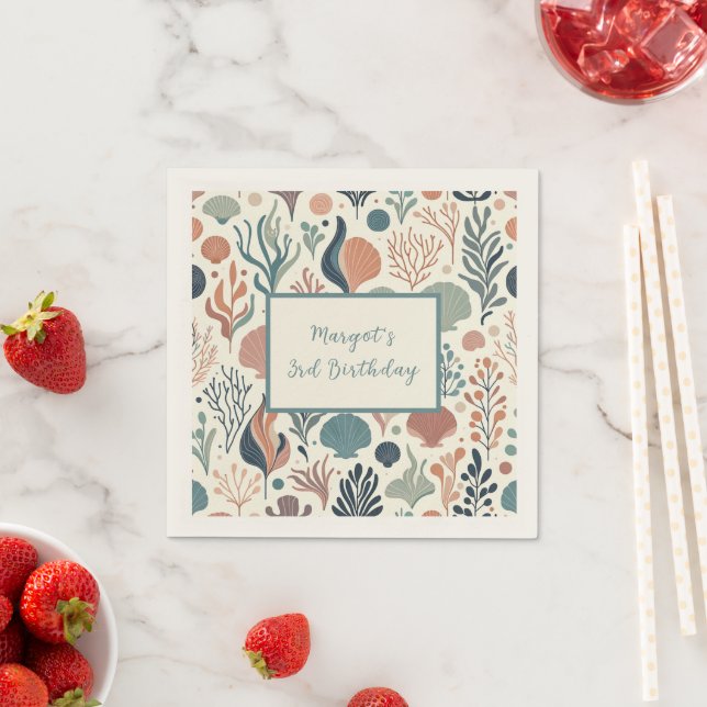 Serviette En Papier Sous l'Anniversaire de la mer, Motif de Whispers O (En situation)