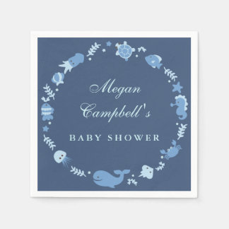 Serviette En Papier Sous le Baby shower de mer serviettes