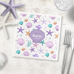 Serviette En Papier Sous le Merci Motif Sea Marine Life ID1143
