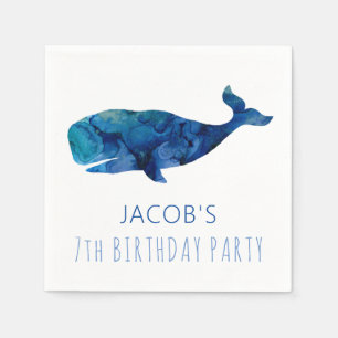 Serviette En Papier Sous l'eau de mer Baleine nautique