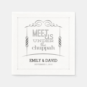 Serviette En Papier Sous les serviettes de Mariage juif Chuppah