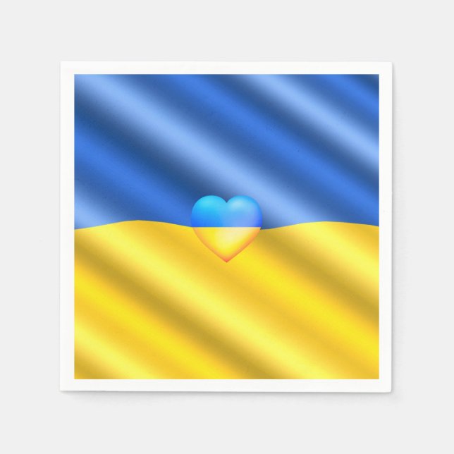 Serviette En Papier Soutenez les serviettes Ukraine (Devant)