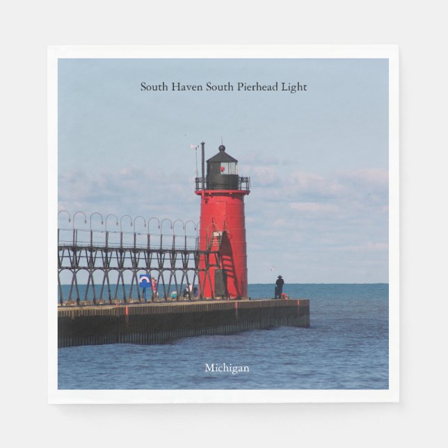 Serviette En Papier South Haven South Pierhead Light napkin (Devant)