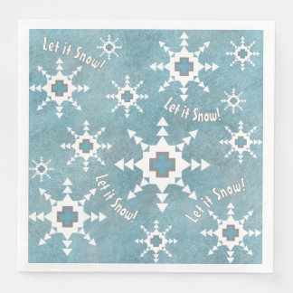 Serviette En Papier Southwest Winter Géométrique Snowflakes Personnali