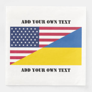 Serviette En Papier Soutien américain à l'Ukraine Thaillow Pillow