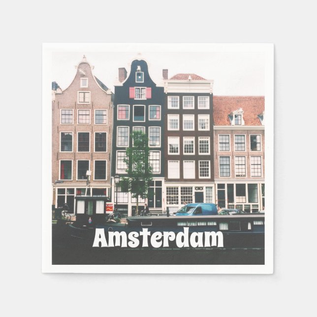 Serviette En Papier Souvenir de voyage à Amsterdam (Devant)