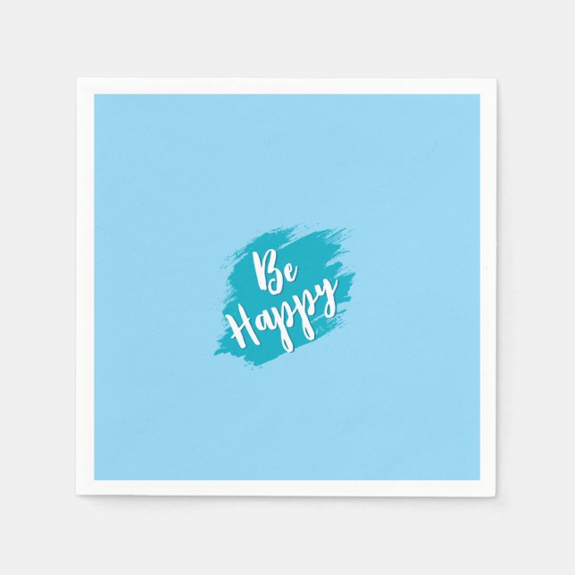 Serviette En Papier soyez heureux texte (Devant)