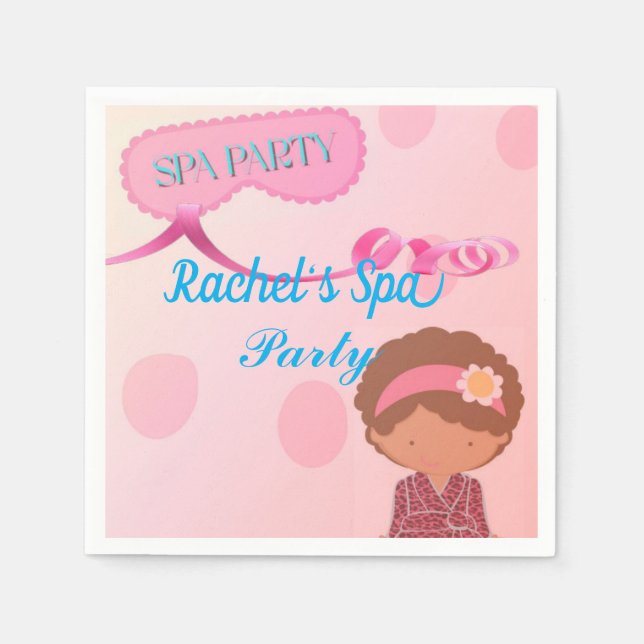 Serviette En Papier Spa Birthday Paty (Devant)