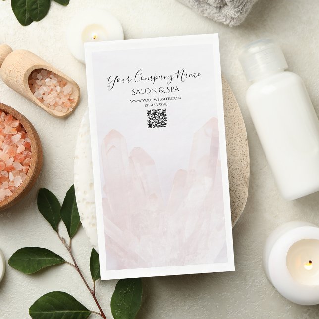 Serviette En Papier Spa de salon de cristaux rose pâle (Créateur téléchargé)