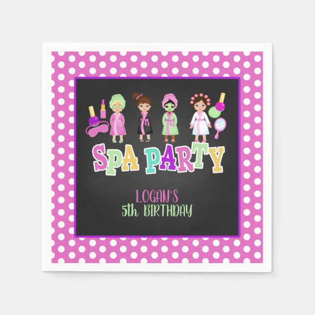 Serviette En Papier Spa Party Napkin - Personnalités (Devant)
