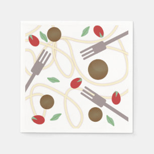 Serviette En Papier Spaghetti Meatball