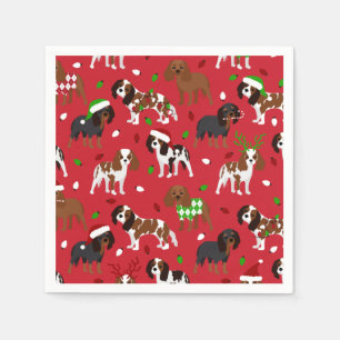 Serviette En Papier Spaniel de Christmas