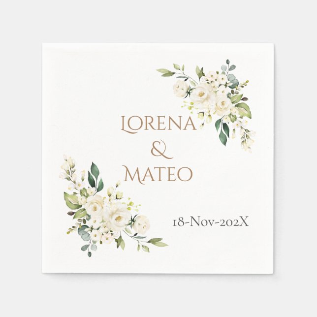 Serviette En Papier Spanish Boho Wedding Napkins (Devant)