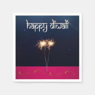 Serviette En Papier Sparkling Happy Diwali - Papier Napkin