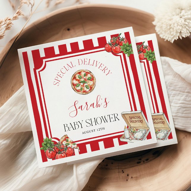 Serviette En Papier Special Delivery Italian Baby Shower  (Créateur téléchargé)