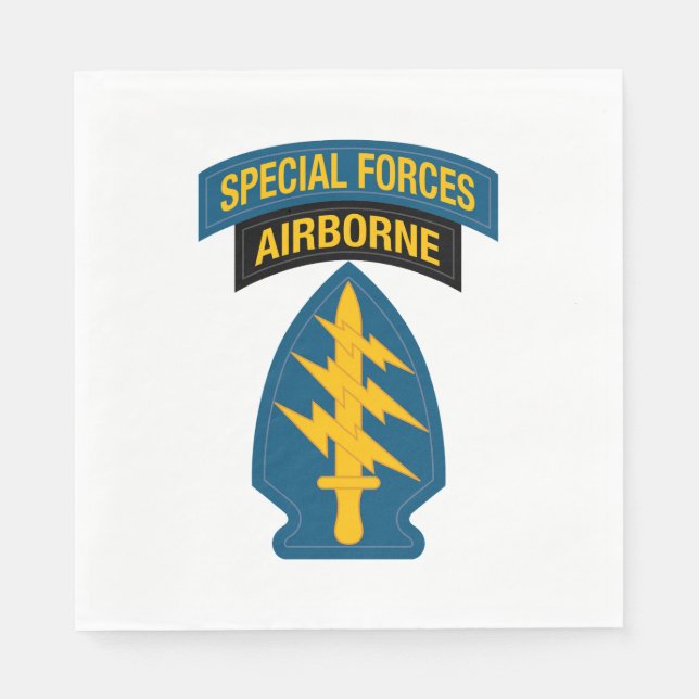 Serviette En Papier Special Forces insignia Airborne Tab (Devant)