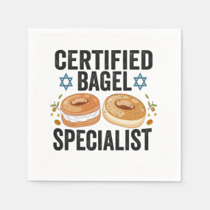 Serviette En Papier Spécialiste du bagel certifié Funny Jewish Hanoukk