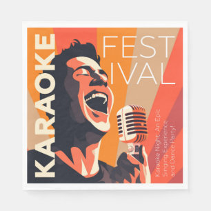 Serviette En Papier Spectacle du Karaoke
