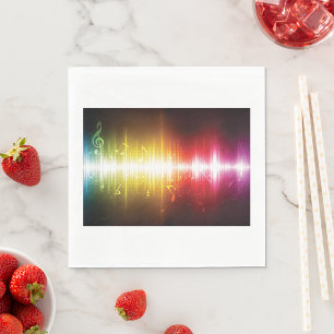 Serviette En Papier Spectre musical Soundwave Vibrant Audio Visualizer