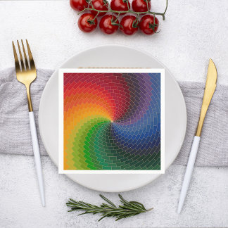 Serviette En Papier Spectrum wheel made of bricks