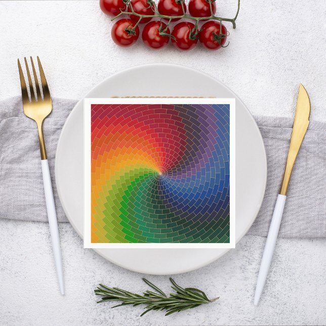 Serviette En Papier Spectrum wheel made of bricks (Créateur téléchargé)