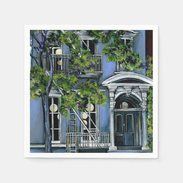 Serviette En Papier Sphère lumineuse de l'intérieur, New York (Devant)