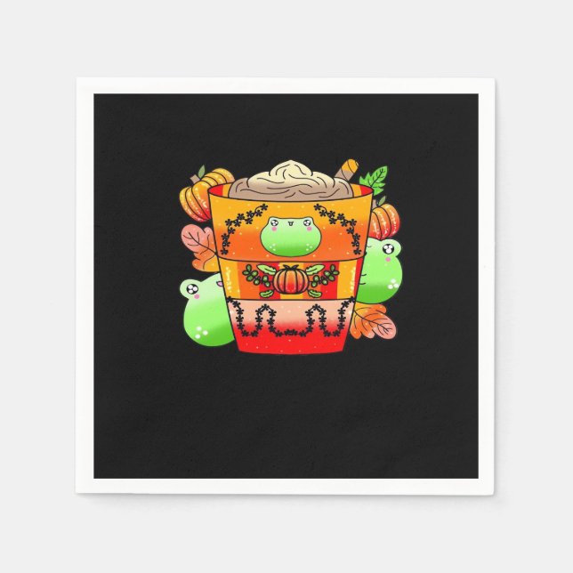 Serviette En Papier Spice Citrouille crémeuse Latte Saison (Devant)