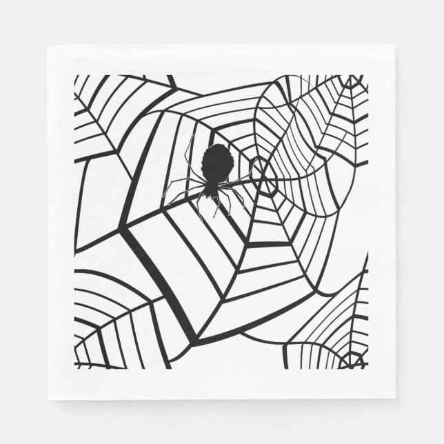 Serviette En Papier Spider Web - Halloween - Papier Napkin (Devant)