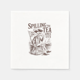 Serviette En Papier Spilling The Tea Depuis 1773 Patriotique Américain