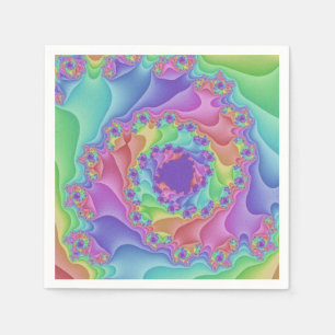 Serviette En Papier Spirale arc-en-ciel Pastel