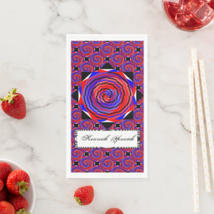 Serviette En Papier Spirale contre le rouge et le bleu par Kenneth Yon