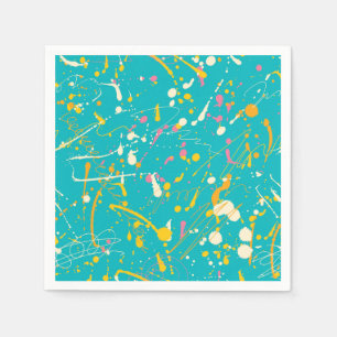 Serviette En Papier Splash de peinture Abstraite