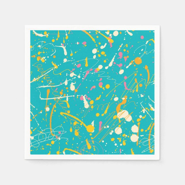 Serviette En Papier Splash de peinture Abstraite (Devant)