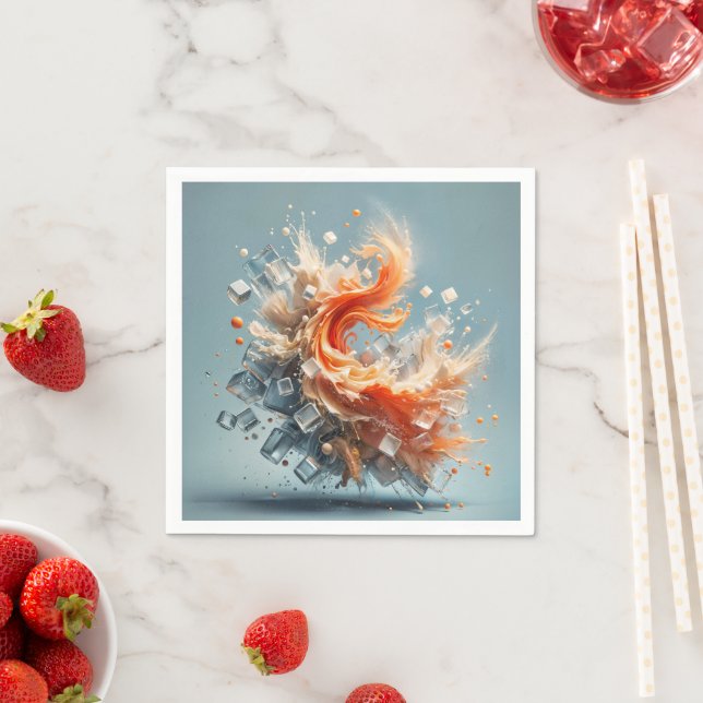 Serviette En Papier Splash tropical (En situation)