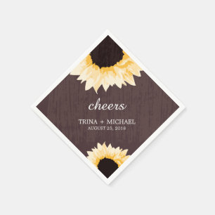 Serviette En Papier Splendeur de tournesol russe   MARIAGE