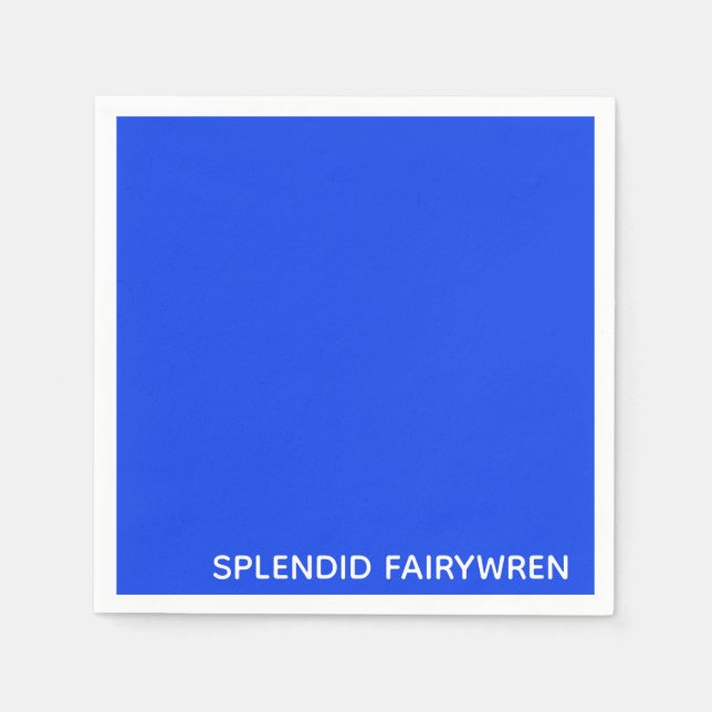 Serviette En Papier Splendid Fairywren Blue Colour (Devant)