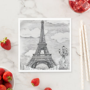 Serviette En Papier Splendide Fête de la Tour Eiffel