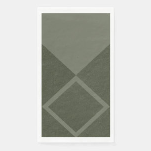 Serviette En Papier Split Peak + Fragmenté Diamond Napkin dans Moss Gr