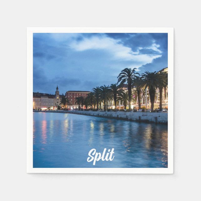 Serviette En Papier Split promenade en Croatie Napkin (Devant)