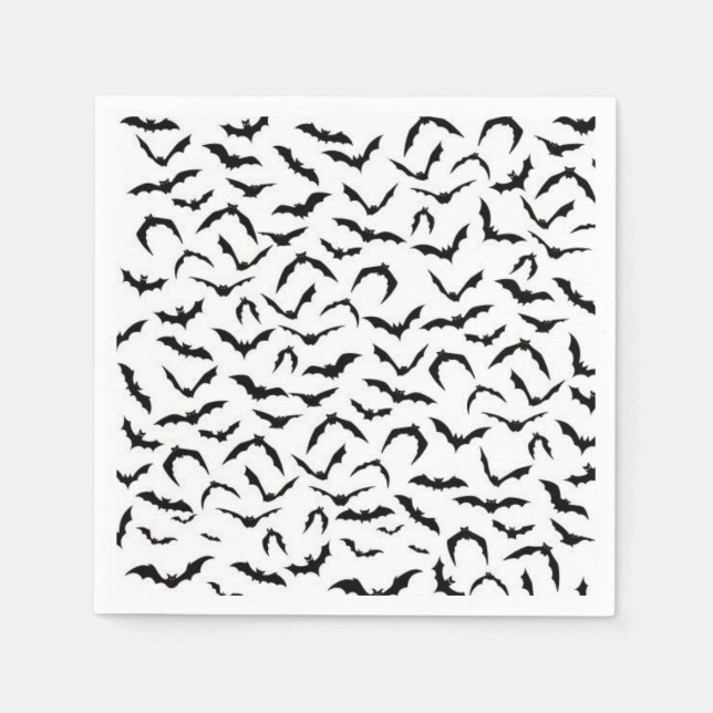 Serviette En Papier Spooky bats Halloween Napkins (Devant)