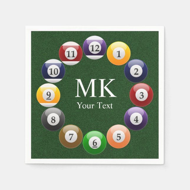 Serviette En Papier Sport de snooker (Devant)