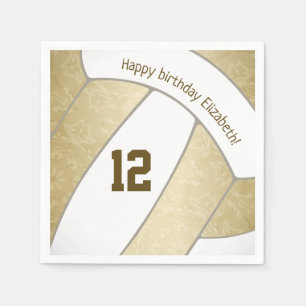 Serviette En Papier sport de volley-ball féminin