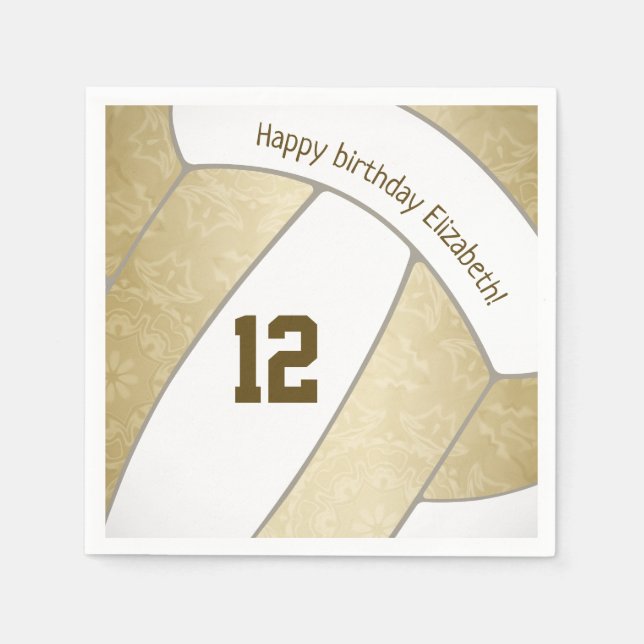 Serviette En Papier sport de volley-ball féminin (Devant)