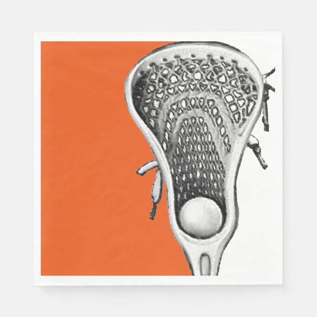 Serviette En Papier Sports de crosse Orange (Devant)